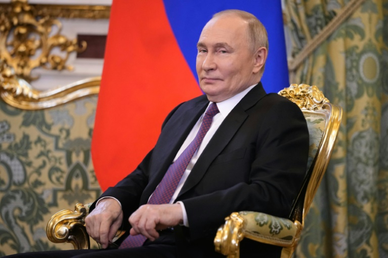 Le président russe Vladimir Poutine au Kremlin, à Moscou, le 28 mai 2025 ( POOL / Pavel Bednyakov )