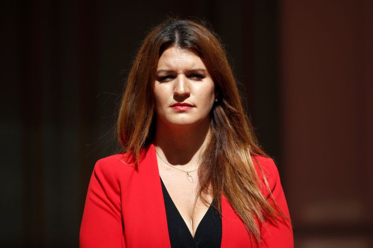 Marlène Schiappa lors d'une cérémonie au ministère de l'Intérieur