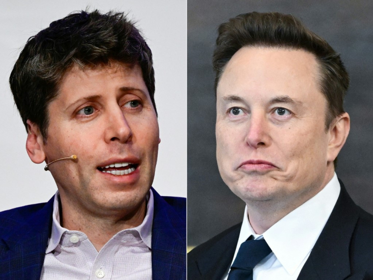 Sam Altman et Elon Musk. ( AFP / JOHN MACDOUGALL )