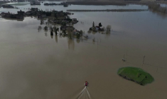 Crues: vues aériennes d'inondations dans le Lot-et-Garonne