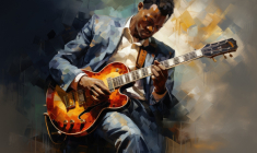 «Je me définis comme un chanteur de blues, mais vous ne m'entendrez jamais dire que je suis un guitariste de blues.» (crédit : Adobe Stock / photo générée par IA)