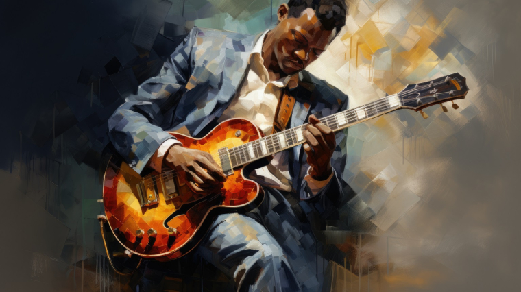 «Je me définis comme un chanteur de blues, mais vous ne m'entendrez jamais dire que je suis un guitariste de blues.» (crédit : Adobe Stock / photo générée par IA)