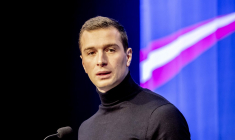 Jordan Bardella à Naestved, au Danemark, le 28 septembre 2024. ( Ritzau Scanpix / INGRID RIIS )