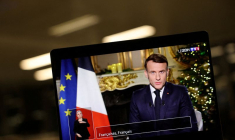 Le président français Macron prononce son discours du Nouvel An à la nation