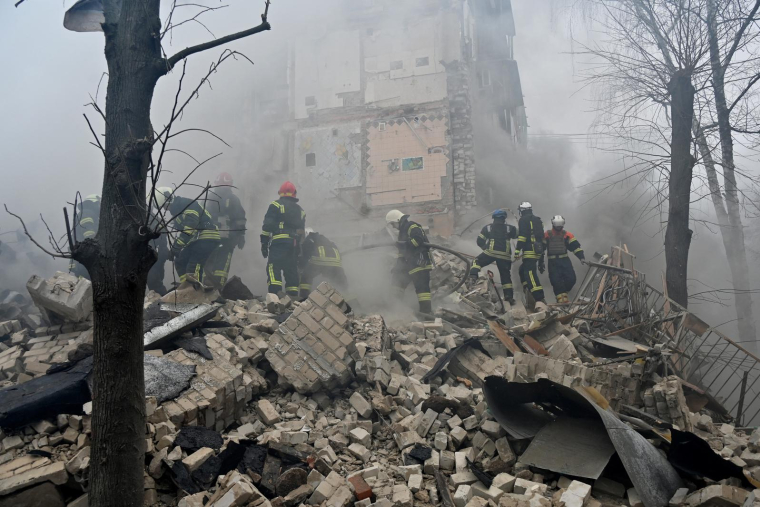 A Kharkiv, le 23 janvier 2024. ( AFP / SERGEY BOBOK )