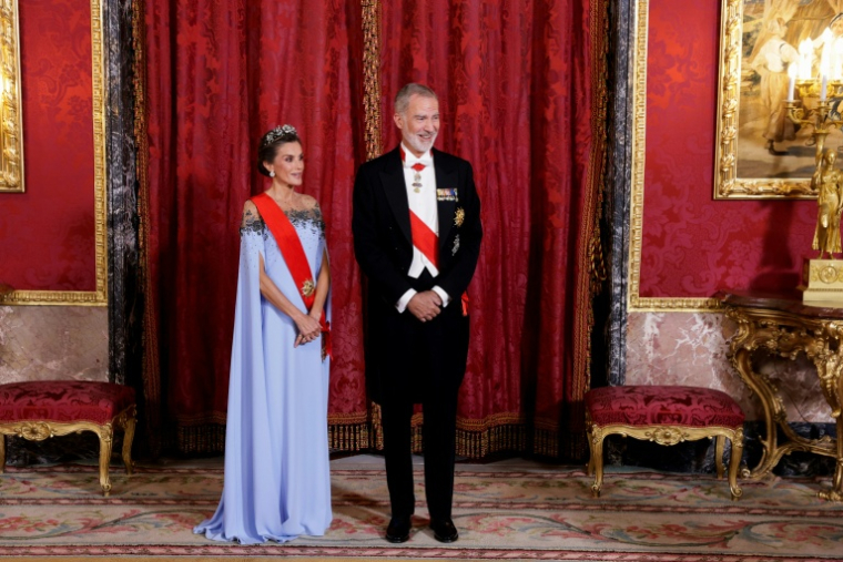 Le roi d'Espagne Felipe VI et la reine Letizia, à Madrid le 29 septembre 2026 ( POOL / Violeta Santos Moura )