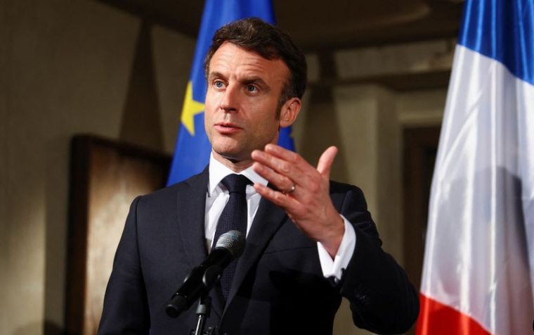 Le président français Emmanuel Macron prononce un discours à Munich, en Allemagne