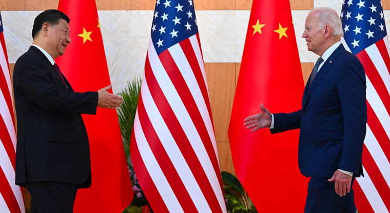 Les marchés chinois ont salué la premiere rencontre, depuis son arrivée à la Maison-Blanche, entre Joe Biden et le dirigeant chinois Xi Jinging. (© AFP)