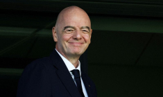 Gianni Infantino, à l'intérieur du stade de Katowice, Pologne