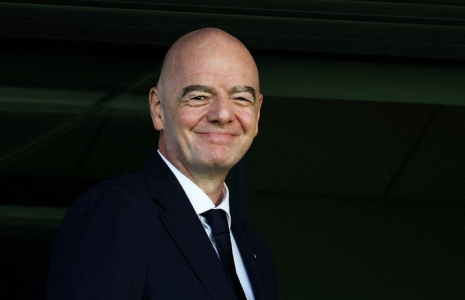 Gianni Infantino, à l'intérieur du stade de Katowice, Pologne