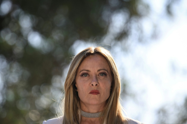 La cheffe du gouvernement italien Giorgia Meloni à Antibes, France, le 25 juin 2026 ( POOL / Manon Cruz )