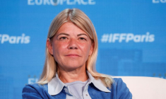 Virginie Morgon, directrice générale d'Eurazeo, lors du Forum financier international Paris Europlace à Paris