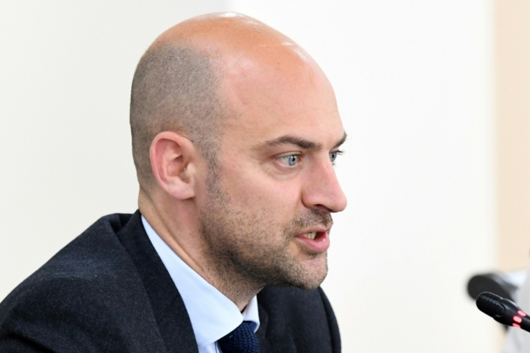 Le ministre des Affaires étrangères Jean-Noël Barrot à Yerevan (Arménie) le 26 mai 2025 ( AFP / KAREN MINASYAN )