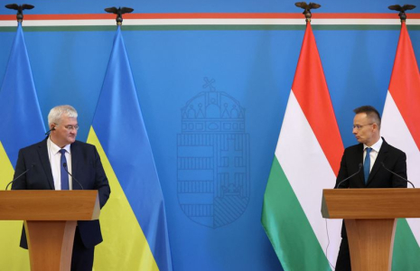 Le ministre ukrainien des Affaires étrangères, Andrii Sybiha, en visite en Hongrie