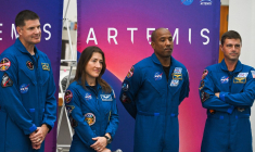 Les astronautes de la mission Artemis II, à Cap Canaveral, en juillet 2025 ( AFP / CHANDAN KHANNA )