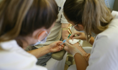 Travailler le 1er mai n'est actuellement autorisé que pour certaines activités ne pouvant interrompre le travail comme les hôpitaux, hôtels ou encore usines dont les machines tournent en continu ( AFP / Geoffroy Van der Hasselt )