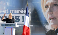 La cheffe de file du Rassemblement national Marine Le Pen lors de la traditionnelle rentrée politique du parti, à Hénin-Beaumont, le 7 septembre 2025 dans le Pas-de-Calais ( AFP / FRANCOIS LO PRESTI )