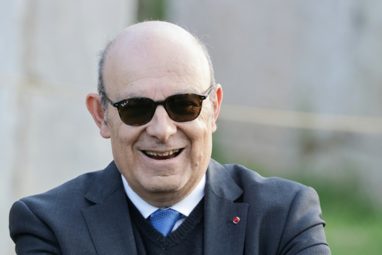 Le PDG de Dassault Aviation Eric Trappier à Athènes, le 24 avril 2026 ( AFP / Ludovic MARIN )