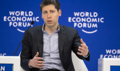Sam Altman à Davos le 18 janvier 2024. ( AFP / FABRICE COFFRINI )