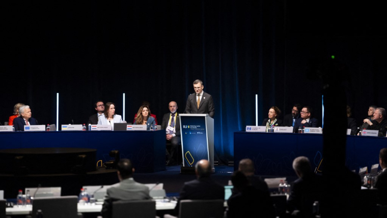 Dmytro Kouleba à La Haye, aux Pays-Bas, le 2 avril 2024. ( ANP / JEROEN JUMELET )