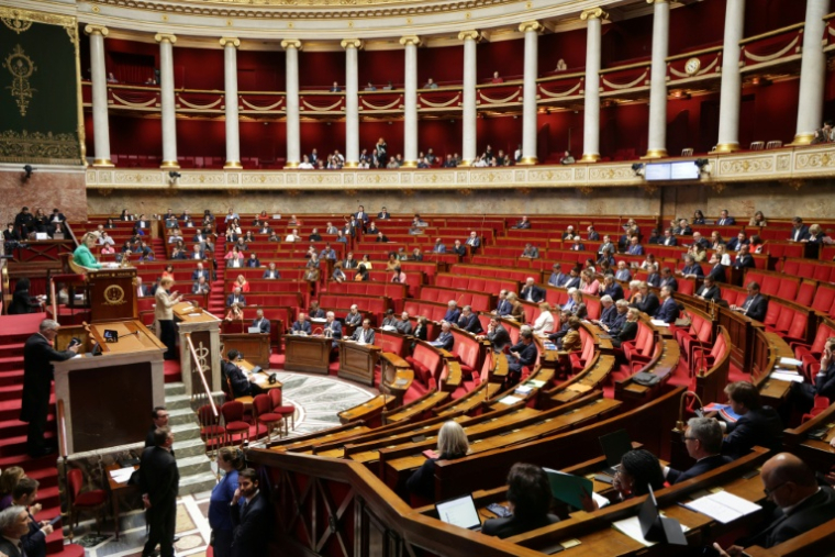 L'Assemblée nationale le 10 avril 2026, à Paris ( AFP / Ludovic MARIN )
