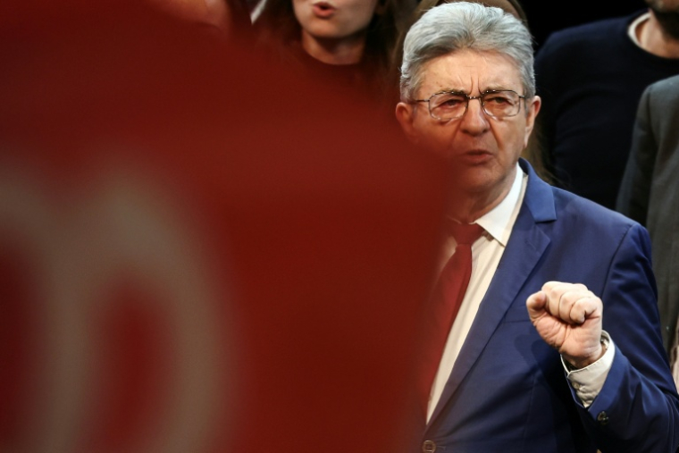 Jean-Luc Mélenchon à Lille le 19 mars 2026 ( AFP / Sameer AL-DOUMY )