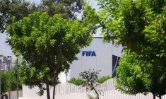 Vue générale du siège de la FIFA à Salé, Rabat, alors que le président de la FIFA, Gianni Infantino, tient une réunion de crise avec les hauts responsables.
