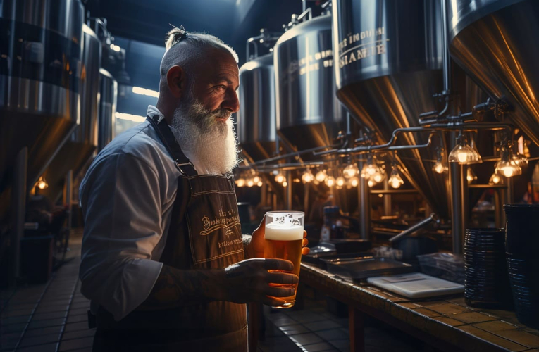 (Crédits photo : Adobe Stock - Artisan-brasseur français admirant sa bière récemment médaillée)