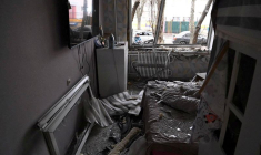 Un appartement endommagé après une attaque de missile ukrainien à Belgorod, en Russie