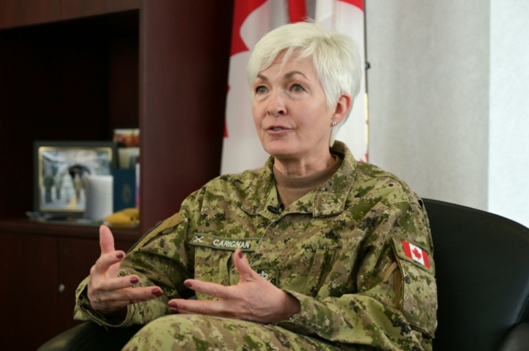Jennie Carignan, cheffe d'état-major canadienne à Ottawa, le 30 mars 2026 ( AFP / Daphné LEMELIN )