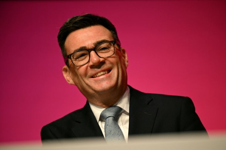 Le Premier ministre britannique Andy Burnham, au congrès annuel du parti travailliste à Liverpool le 28 septembre 2026 ( AFP / Oli SCARFF )
