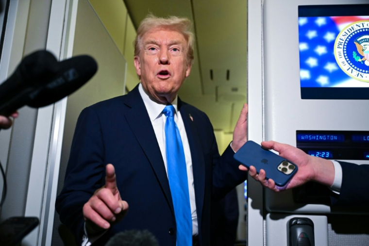 Le président américain Donald Trump à Doha le 25 octobre 2025 ( AFP / ANDREW CABALLERO-REYNOLDS )