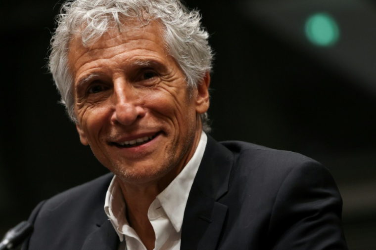 L'animateur Nagui devant la commission d'enquête de l'Assemblée nationale sur l'audiovisuel public, le 1er avril 2026 à Paris  ( AFP / Anne-Christine POUJOULAT )