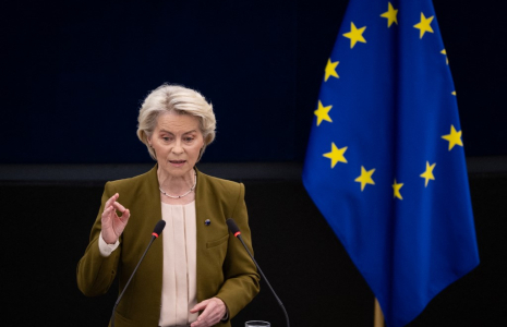 Ursula von der Leyen, à Strasbourg, le 10 septembre 2025 ( AFP / SEBASTIEN BOZON )