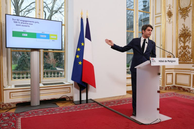 Le Premier ministre français Gabriel Attal