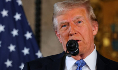 Le président élu des États-Unis, Donald Trump, prononce un discours à Mar-a-Lago