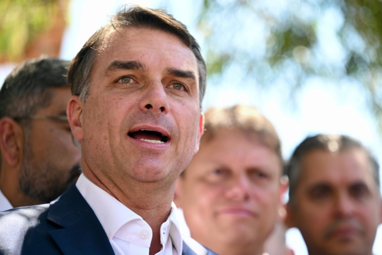 Flavio Bolsonaro à Brasilia au Brésil le 8 octobre 2026 ( AFP / Evaristo Sa )