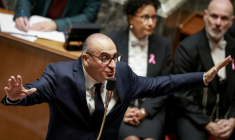 Le ministre de l'Intérieur Laurent Nuñez lors d'une séance de questions au gouvernement à l'Assemblée nationale, le 20 octobre 2026 à Paris ( AFP / Kenzo TRIBOUILLARD )