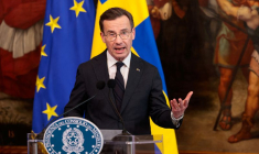 Le Premier ministre suédois, Ulf Kristersson, à Rome