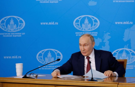 Le président russe Vladimir Poutine lors d'une réunion à Moscou