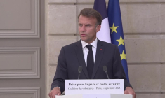 Ukraine: 26 pays "sur le sol, en mer ou dans les airs" (Macron)