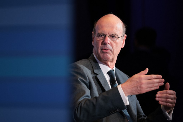 Eric Lombard, le 23 avril 2025, à Washington DC ( GETTY IMAGES NORTH AMERICA / KAYLA BARTKOWSKI )