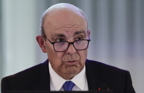 Eric Trappier, à Paris, le 16 mai 2024 ( AFP / STEPHANE DE SAKUTIN )