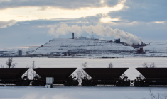 L'usine LKAB à Kiruna (Suède) le 15 novembre 2012.  ( AFP / JONATHAN NACKSTRAND )