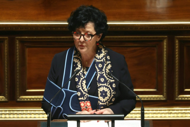 La sénatrice Christine Bonfanti-Dossat, le 20 janvier 2026 au Sénat, à Paris ( AFP / Alain JOCARD )