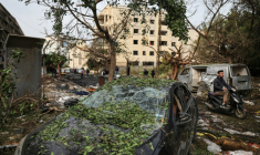 Le site d'une frappe aérienne israélienne à Beyrouth, le 1er avril 2026 ( AFP / Anwar AMRO )