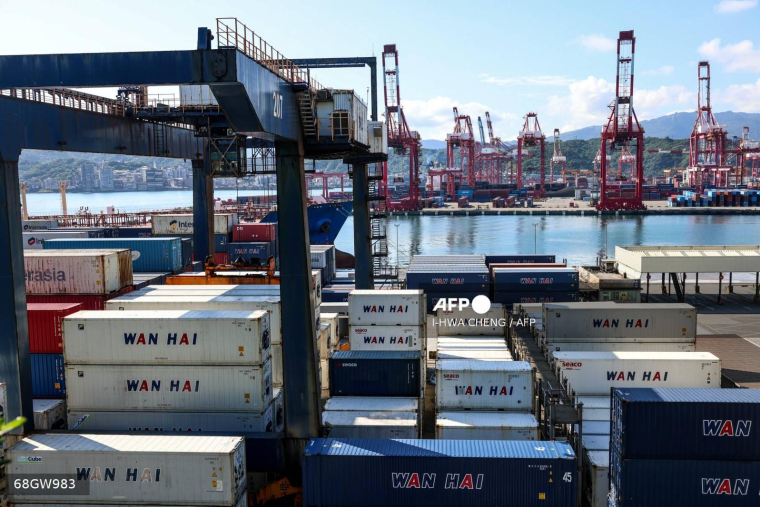 Le port de Keelung, à Taiwan, en août 2025 (illustration) ( AFP / I-HWA CHENG )