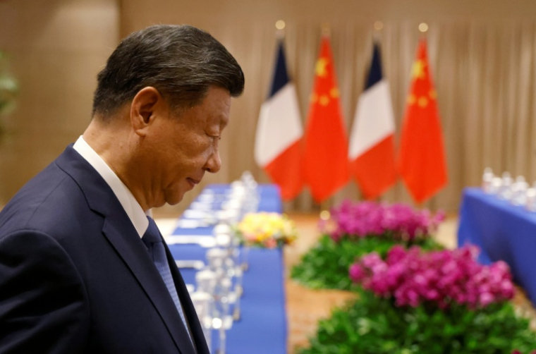 Le président chinois Xi Jinping participe à une rencontre bilatérale avec son homologue français Emmanuel Macron, le 19 novembre 2024 à Rio de Janeiro au Brésil ( AFP / Ludovic MARIN )