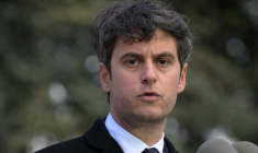 Gabriel Attal, le 18 avril 2024, à Viry-Chatillon ( AFP / BERTRAND GUAY )