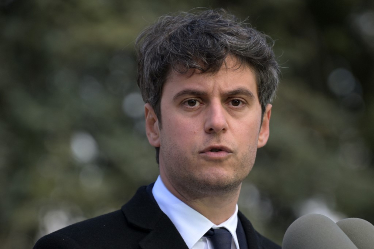 Gabriel Attal, le 18 avril 2024, à Viry-Chatillon ( AFP / BERTRAND GUAY )